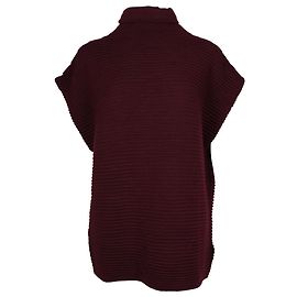 Suéter gola alta sem mangas Victoria Beckham em lã marrom Marrom Vermelho