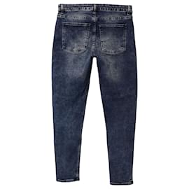 Acne-Akne Studios Haut 5 Röhrenjeans aus marineblauem Baumwolldenim-Marineblau