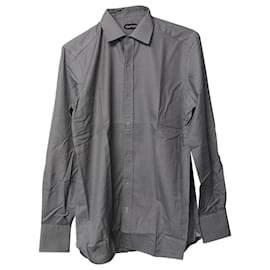 Tom Ford-Tom Ford Hahnentritt-Hemd aus schwarzer Baumwolle-Andere