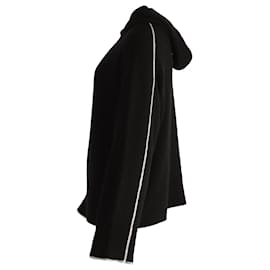 Theory-Suéter con capucha y dobladillo sin rematar de Theory en lana negra-Negro