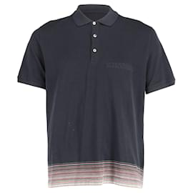 Missoni-Missoni Short Sleeve Polo Shirt in Black Cotton -Black