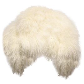 Vanessa Bruno Shrug in Beige Lamb Fur  Beige