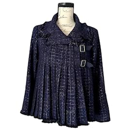 Chanel-8K$ Neue Jacke mit Juwelenknöpfen-Marineblau