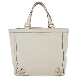 Gucci-GUCCI Shoulder Bag Leather White 130739 auth 38678-White