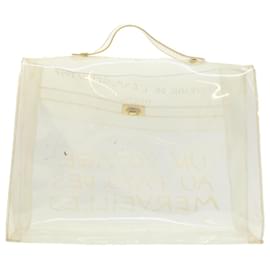 Hermès-HERMES Vinyl Kelly Hand Bag Vinyl Clear Auth 38767-Other