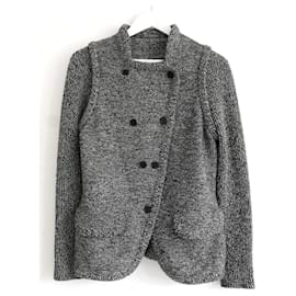 Alexander Mcqueen-Alexander McQueen People Hem Knitted Jacket-Black