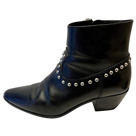 Saint Laurent Lucas Camperos with studs Black Silver hardware
