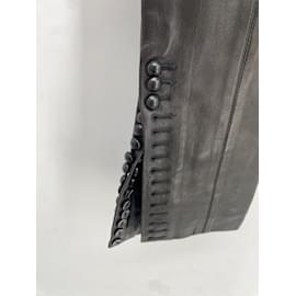 Dior-DIOR Pantalon T.fr 38 cuir de vachette-Noir