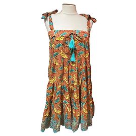 Robe Miss June en coton brodé multicolore Multicolore