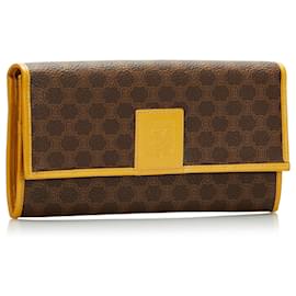 Céline-Celine Brown Macadam Long Wallet-Brown