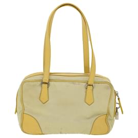 Prada-PRADA Shoulder Bag Nylon Yellow Auth bs4580-Yellow