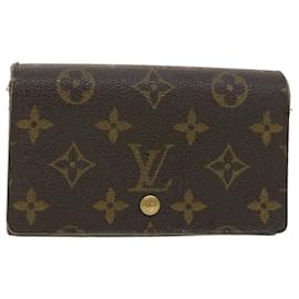 Louis Vuitton-LOUIS VUITTON Monogram Porte Monnaie Billets Tresor Portafoglio M61730 LV Aut 38645-Monogramma