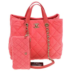 Chanel-Montón de bolso de mano con cadena CHANEL 2modo Pink CC Auth ar9158EN-Rosa
