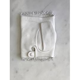 Chanel-CHANEL  Gloves T.inches 7.5 Leather-White