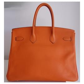 Hermès-HERMES BIRKIN BAG 35 orange-Orange