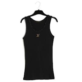 Louis Vuitton-EMBROIDED TOP TANK BLACK FR36/38-Black