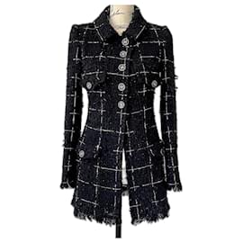 Chanel-2022 Nueva chaqueta de tweed negra-Negro