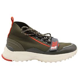 Coach C243 One Strap Runner Sneakers in Olive Leather Green Olive green