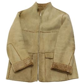 Ermenegildo Zegna Shearling Jacket in Brown Suede Brown Beige