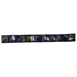 Fendi-Fendi Twilly Bandeau Scarf in Blue Print Silk-Other