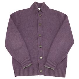 Brunello Cucinelli Cardigan-Pullover aus lila Kaschmir Lila