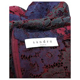 Sandro-Vestido Sandro Paris Rodney de encaje en poliamida multicolor-Multicolor