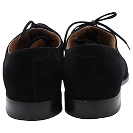 Church's-Church's Dubai Oxford Shoes in Black Suede-Black