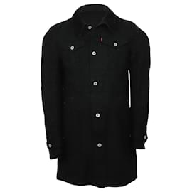 Autre Marque-Junya Watanabe Comme des Garçons x Levi's Boucle Coat Jacket in Black Cotton-Black