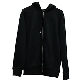 Autre Marque-a.P.C Zipper Hoodie Jacket in Black Cotton-Black