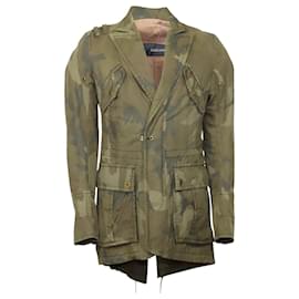 Dsquared2-Dsquared2 Camouflage Jacket in Brown Cotton -Brown