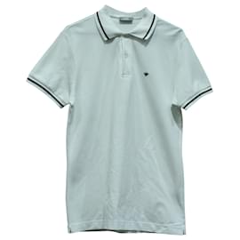 Dior-Dior Polo Shirt with Bee Embroidery in White Cotton-White