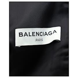 Balenciaga-Balenciaga Blouson Bomber Bicolore en Nylon Noir-Noir