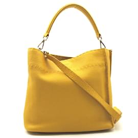 Fendi-Sac besace Anna Selleria 8BT218-Jaune