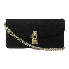 Dolce & Gabbana Pochette Taormina in pelle con lacci Nero