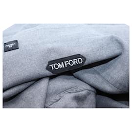 Tom Ford-Camicia Tom Ford Regular Fit in cotone grigio-Grigio