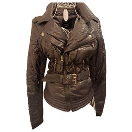 Miss Sixty Schwarze Steppjacke mit Gürtel Schwarz