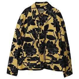 Chaqueta estampada Jacquemus La Veste Marcel en lino amarillo Amarillo