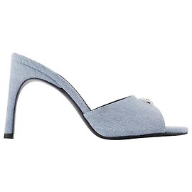 Mules Denim Logo - Coperni - Bleu - Toile Bleu
