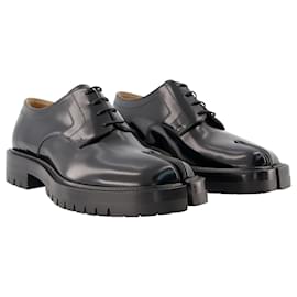 Maison Martin Margiela-Tabi County Lace-Up Derbies - Maison Margiela - Black - Leather-Black