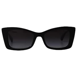 Chanel 5430 Gradient Rectangular Sunglasses in Black Acetate  Black