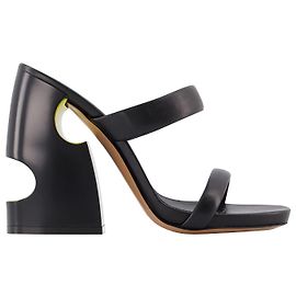 Off White Chanclas Bulky - Blanco roto - Negro/Amarillo - Cuero Negro