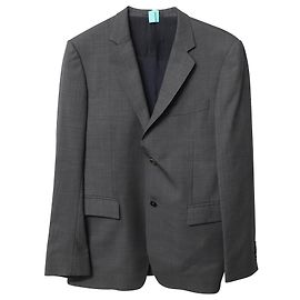 Gucci Single-Breasted Suit Jacket in Grey Wool Grey