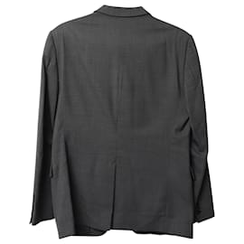 Gucci-Gucci Einreihige Anzugjacke aus grauer Wolle-Grau