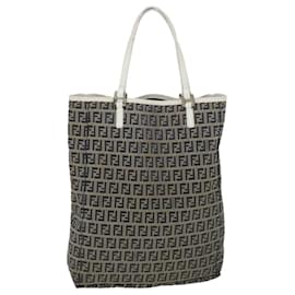 Fendi-FENDI Zucchino Canvas Tote Bag Navy 3677 8BH006 028 Auth bs4584-Navy blue
