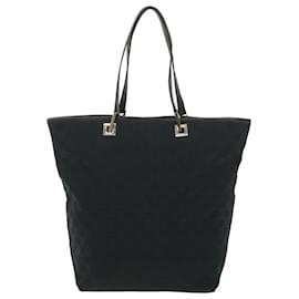 Gucci-GUCCI GG Canvas Shoulder Bag Black 002 1098 1705 Auth 38671-Black