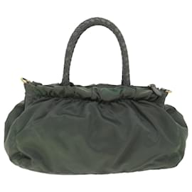 Prada-PRADA Shoulder Bag Nylon 2way Khaki Auth bs4556-Khaki