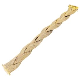 inconnue-Yellow gold braid bracelet.-Other