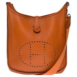 Hermès-Evelyne shoulder bag 29 in orange clemence bullcalf leather101153-Orange
