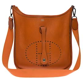 Hermès-Evelyne shoulder bag 29 in orange clemence bullcalf leather101153-Orange