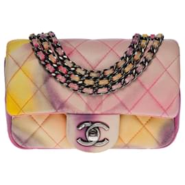 Chanel-mini timeless flower power shoulder bag in multicolored leather -101158-Multiple colors